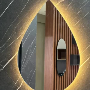 Espelho orgânico com LED gota 60x80